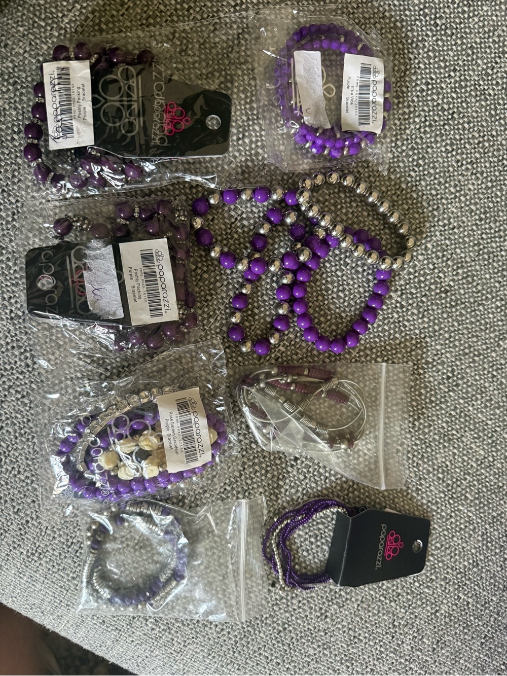 NWT Lot of 8 paparazzi Purple Beaded Bracelet Collection